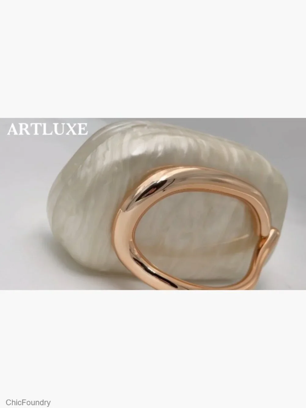 Acrylic Clutch with Metal Handle, Evening Bag for Wedding Party
